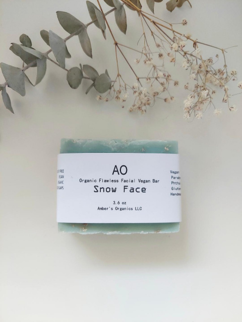 Organic "Snow Face" Flawless Facial + Body Bar + Oatmeal Shea Vanilla, Mint, Lavender.